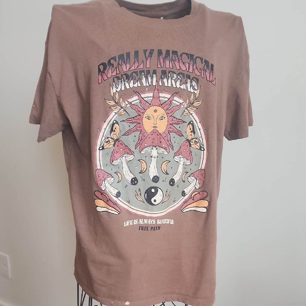 Brown Graphic T-Shirt